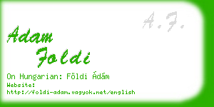 adam foldi business card
